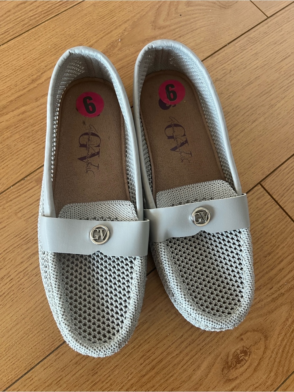 GV Light Gray Mesh Slip-On Loafers
